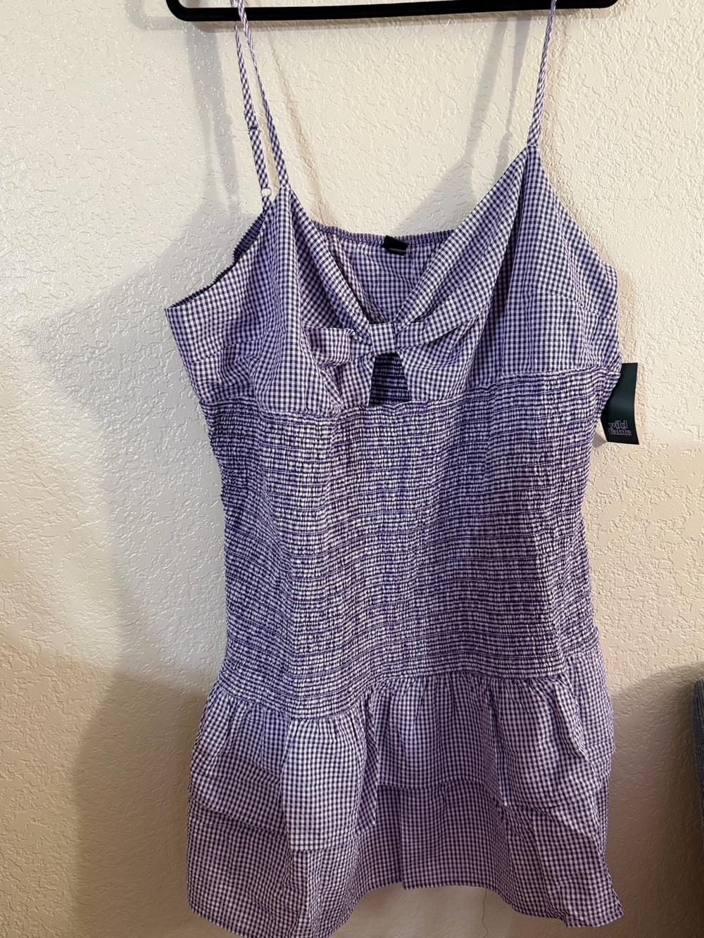 wild fable Purple Gingham Mini Dress 3X